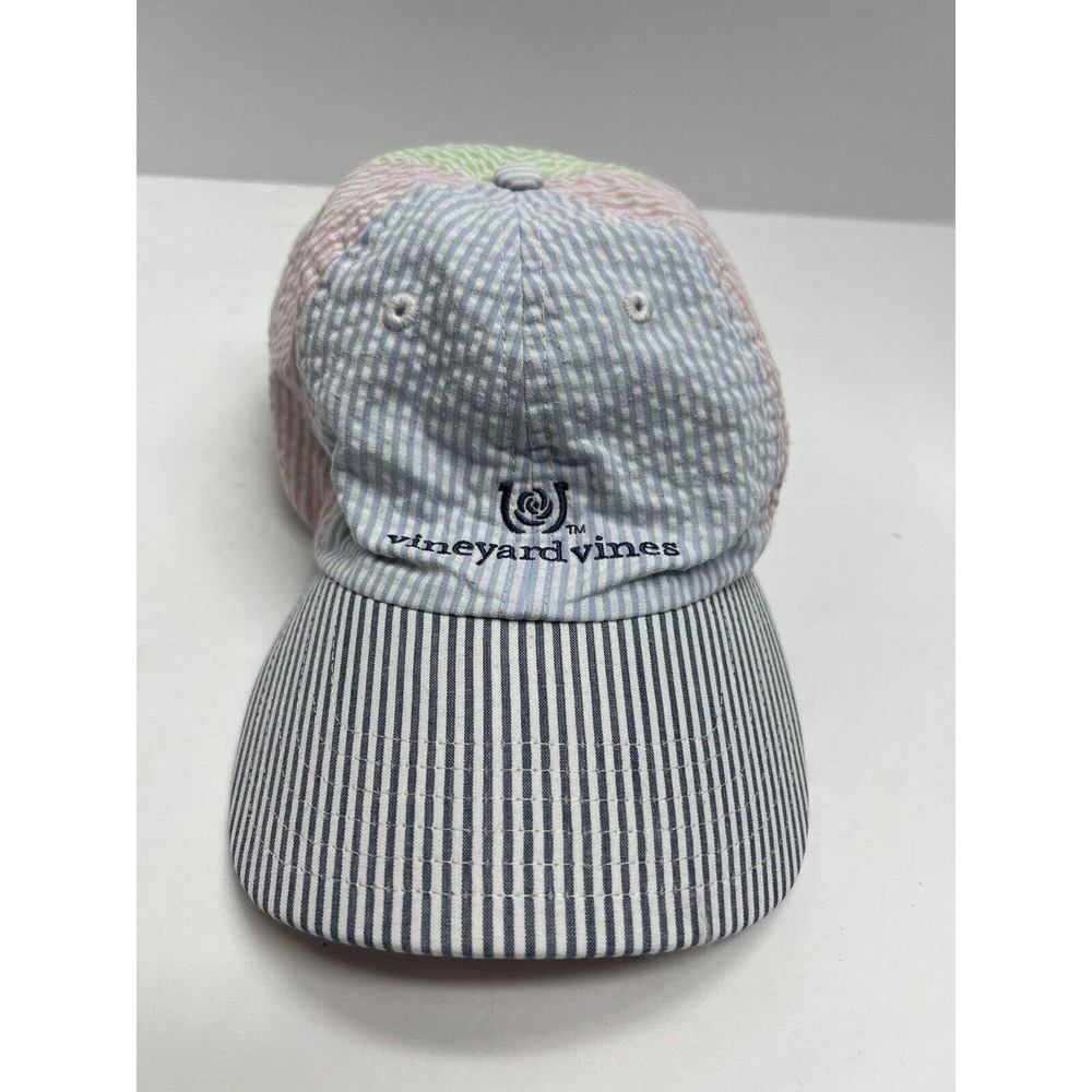 Vineyard Vines Kentucky Derby Collab Unisex Seersucker Adjustable Hat Cap